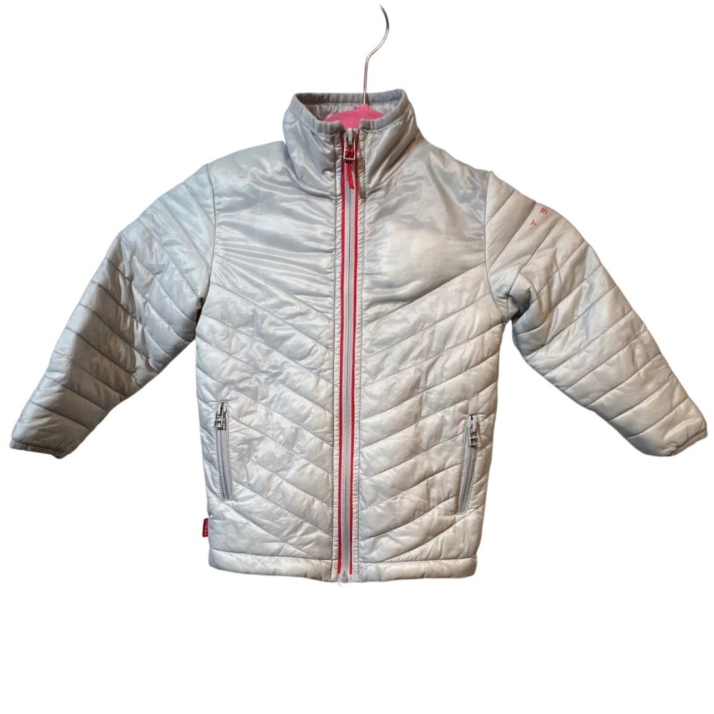Tesla‎ Kids Silver Puffer Jacket 2T Full Zip Lightweight Quilted Coat
